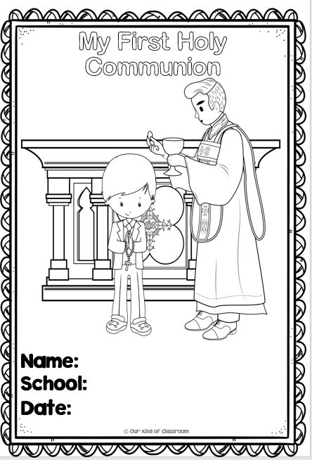 Mash > 1st / 2nd Class > First Holy Communion Preparation Scrapbook